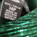 Elegant Long Crinkle Cold Shoulder Gown W/Draped Cowl Neck & Rhinestone Embellished Straps (Green, XXL) 14P
