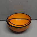 Reallnaive 1 Pcs Basketball Shaped Snack Bowl Basketball Serving Tray Reusable Charcuterie Bowl Resin Appetizer Serving Dish for Candy Chip Popcorn Sport Birthday Party Decoration Tailgate Dinner