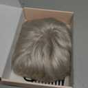 REECHO Hair Topper for Women - 100% Japanese Revolutionary Fiber Short Toupee Wiglet Topper Hairpiece for Women with Thinning Hair Loss Lightweight Large Base for Full Coverage - Grey