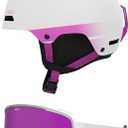 Giro Ledge Ski Helmet - Snowboarding Helmet for Men, Women and Youth (Large, (Combo) Matte White/Pink - Mauve Purple Stacked)