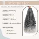 Ombre Gery Boho Box Braids With Curly Ends 18 Inch Goddess Crochet Braids Pre looped Boho Braids Crochet Hair Crochet Braids Extension for Girls