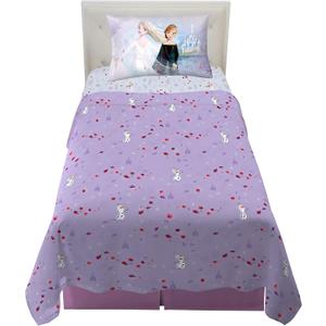 Disney Frozen 2 Kids Bedding Super Soft Microfiber Sheet Set, Twin, "Official" Disney Product By Franco