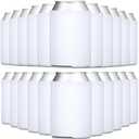 TahoeBay Blank Beer Can Cooler Sleeves (50-Pack) Bulk Sublimation Blanks for Vinyl Plain Collapsible Foam Can Sleeves Coolers Soda Cans and Bottles Custom Drink Assorted Solid Color (White)