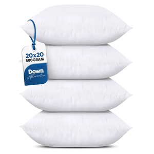 Utopia Bedding Throw Pillows (Set of 4, White), 20 x 20 Inches Pillows for Sofa, Bed and Couch Decorative Stuffer Pillow