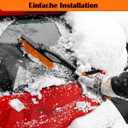 2025 New Snow Brush & Ice Scraper - Detachable Ice Scraper for Car Windshield with Ergonomic Foam Grip for Snow Removal, Aluminum Car Snow Scraper and Brush for Cars, Trucks, SUVs