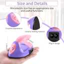 Honoson Mini Craft Iron Mini Heat Press Small Iron 3.93 x 2.36 x 2.76 Portable Tiny Flatiron with Charging Base Accessory for Fuse Bead Patch DIY Heat Transfer Vinyl(Dark Pink, Light Purple)