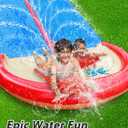 Spring Water 32FT Slip and Water Slide for Kids and Adults, Extra Long Heavy Duty Lawn Water Slides with Sprinklers, 2 Lane Slip Splash Slide with Inflatable Bodyboards, Summer Outdoor Backyard Toys, 32ft-Double Lane