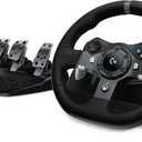 Logitech G920 Driving Force Racing Wheel and Floor Pedals, Real Force Feedback, Stainless Steel Paddle Shifters, Leather Steering Wheel Cover for Xbox Series X|S, Xbox One, PC, Mac - Black