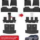 Lasfit Floor Mats & Backrest Mats & Cargo Mat for Hyundai Santa Fe 2026 2025 2024 (Only Fit Gas), All Weather TPE Custom Fit Floor Liners for Santa Fe Full Set Car Mats Accessoires, Black