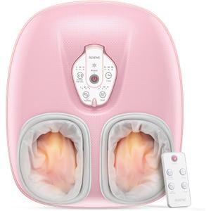 RENPHO Foot Massager Machine with Heat [2026 Upgraded], Shiatsu Foot Massager for Plantar Fasciitis, Mothers Day Gifts for Mom, Cordless Control, Birthday Gifts for Women Men, Pink