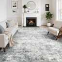 9x12 Area Rugs for Living Room Washable Abstract Rug Grey