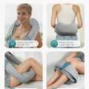 Snailax Cordless Neck Massager with Heat, Rechargeable Shiatsu Neck Back Massager for Pain Relief Deep Tissue, 4D Knead Shoulder Massager Pillow, with Portable Carry Bag, Gifts/Presents for Mom, Dad