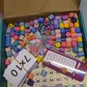 BUZIFU Wooden Montessori Multiplication Board Game: Math Educational Toys Multiplication Table Board Game Montessori Math Manipulatives Toys Toddlers Kids Multiplication Chart Game for Early Education