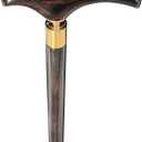 Walking Cane for Men and Women, Handcrafted Stylish Comfortable Derby Wooden Canes for Men, Sturdy Portable Collapsible Ebony Wood Walking Stick with Travel Bag