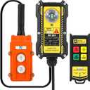 NEWTRY 2 in 1 Crane Remote, 12V Wireless Crane Remote Wire Dump Trailer Remote Control Industrial Crane Controller Hoist Truck Crane Up-Down Switch Control Station