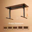 FEZIBO Standing Desk 48 × 24 Inch Electric Height Adjustable, Black Walnut, 48x24