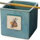 Painters Artist Cup, Paint Brush Holder & Cleaner 3.5" H 3" W - Gift Paint Mixing Cup, Elegant Painting Cup Supplies, Vibrant Cup for Children & Adults Alike, Arts & Crafts Supplies for Home (Blue)