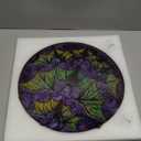 Stained Glass Window Hanging - Halloween Decorations Bats Suncatcher for Doors Garden Indoor Spooky Funny Purple Sun Catchers Gothic Decor Horror Gifts for Women Men Friend 15 in