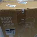 High Chair, 6 in 1 Wooden Convertible High Chairs for Babies and Toddlers, Booster Seat with Double Tray & Reversible Footrest Baby Highchair, 5-Point Harness Baby Feeding Chair, Beige