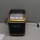 Kismile Countertop Ice Maker, 28lbs/24H Portable Ice Machine with Handle, 6 Mins/9 Pcs Bullet Ice Cubes, Self-Cleaning, Ice Basket & Scoop, Ideal for Home, Kitchen, Bar, or RV(Black)