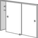 Prime-Line N 7532 Sliding Closet Door Roller Kit, 1 in. Wheel Diameter, Convex (Round) Edge Plastic, Stamped Steel Construction, Includes 1/4 and 3/4 in. Offset Pairs (2 Pack)