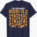 Funny 40 Year Old Beer Drinking Gag Gift, 40th Birthday T-Shirt (Blue, L)