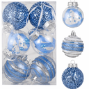 Mupera 6-Pack Green Christmas Ornaments - Shatter-Resistant Glitter Baubles with Reinforced Hooks, Fade-Proof Decor Balls for Xmas Tree & Home (Emerald Green)