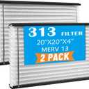 2-Pack 313 Replacement Filter Compatible with AprilAire 1310, 2310, 3310, 4300 Whole House Air Purifier, 20x20x4 Inches MERV 13 Furnace Air Filter