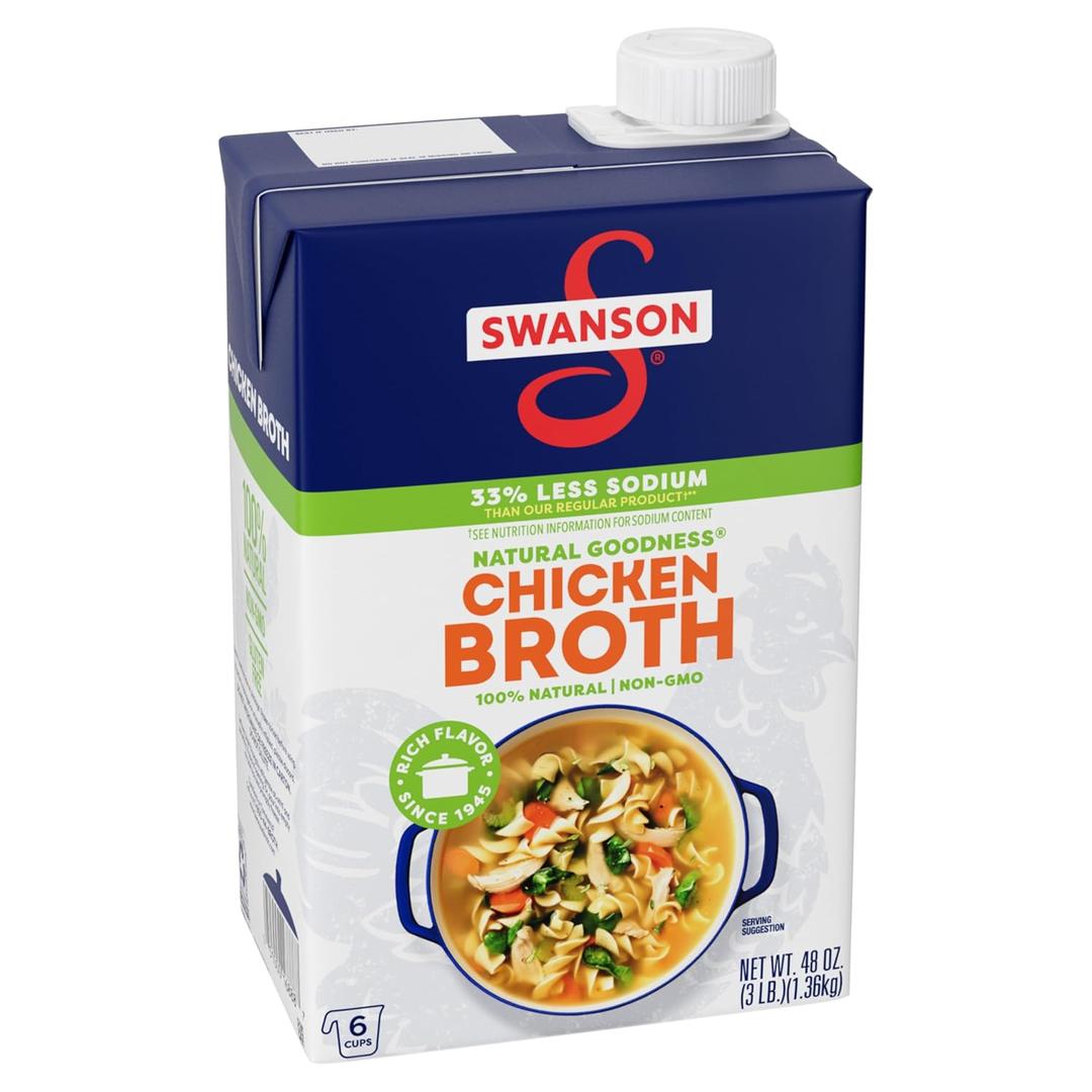 SWANSON S Natural Goodness Chicken Broth, 48 oz Carton