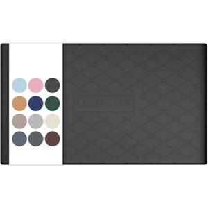 URMONA Under Sink Mat for Kitchen Waterproof, 37" x 22" Silicone Under Sink Mat for Shelf Liner Organizer, Cabinet Sink Protector Under Sink Liner for Bottom Kitchen, Bathroom (Black)