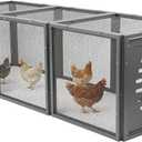 A Anleolife Chicken Tunnel, 23.6 inch Wide Heavy Duty Metal Chicken Coop, Predator Proof Modular Extension Chicken Run for Outside Poultry Coop as Hens, Rabbits, Ducks and Small Pets
