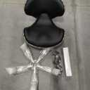 Multi-Purpose Adjustable Rolling Stool with Backrest,Drafting Spa Bar Medical Salon Tattoo Stool Chair with Wheels 360 Swivel,Heavy Duty,400lbs Weight Capacity,Black