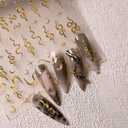 4 x 5D Embossed Snake Nail Art Stickers Gold Snake Nail Stickers Self-Adhesive Summer Nail Decals Moon Star Nail Art for Acrylic Nails Press on Snake Nail Supplies for Women Girls Manicure DIY