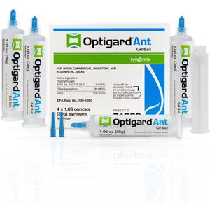 4 Tubes Optigard Ant Control Bait Gel 30 Grams Per Tube 1 Plunger