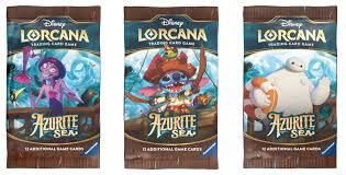 Disney Lorcana Trading Card game 12 Random Game Cards Azurite Sea 3 Pack