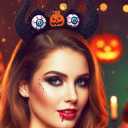 TWINKLEDE Light Up Halloween Headband Devil Horns Hair Accessories for Adult