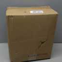 Small Wood Trash Can, Farmhouse Rectangular Garbage Can Waste Basket, Rustic Distressed Reclaimed Wood Wastebasket, Vintage Wooden Trash Recycling Bin Storage Basket with Metal Handles (Natural)