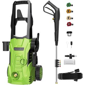 4200 PSI 2.8 GPM Electric Pressure Washer with GFCI Plug&4 Nozzles,Power Washer High Pressure Cleaning Machine with 26FT Hose,35FT Power Cord,Foam Cannon for Cars/Fences/Driveways