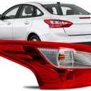 RANSOTO Tail Light Compatible with 2012 2013 2014 Ford Focus Sedan Rear Taillight with Bulb Left Driver Side Brake Lamp