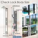 Fingerprint Sliding Glass Door Lock, Door Lock with RFID Fingerprint Remote Unlock, Keypad Electronic Digital Biometric Mortise Smart Lock for Double Hook Patio Sliding Door