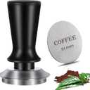 51mm Espresso Tamper and Espresso Puck Screen Set, Espresso Tamper with Calibrated Spring, Premium Barista Stainless Steel Coffee Tamper with Puck Screen, Espresso Handle Tamper for Espresso Machine