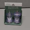 Items 4U! Salt And Pepper Mills, Clear Acrylic, Ceramic Grinders, Set of 2