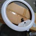 22"Ring Light with Stand,Ring Light Tripod for iPhone ipad,with 75"Tripod/LCD Display/4 ipad iPhone Clips/2 USB Ports,2600K-6500K Color Temperature,for Barber Makeup Tattoo TikTok Video Recording Vlog