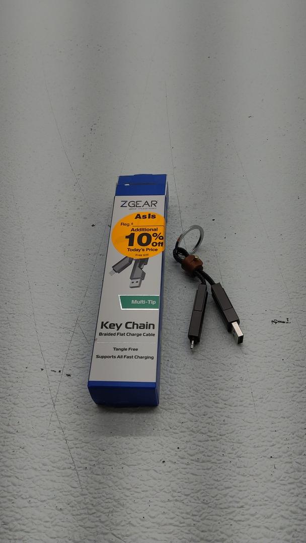 ZGear Key Chain Braided Flat Charge Cable