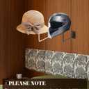 CHADWICK White Wall Mount Hat & Wig Display Stand - 21-Inch Mannequin Head for Hats, Wigs, Caps, and Jewelry Storage (Single)