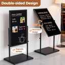 SELEAD Magnetic Chalkboard with Floor Stand, 20”x45” Large Sidewalk Board