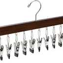 Amber Home Wooden Grip Hanger - Small Item Hanger Suitable for Underwear, Hats, Towels, Prevents Deformation, Anti-Slip and Wrinkle-Resistant, 360-Degree Rotating Steel Hook, Rust-Resistant, Storage