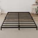 King Size Bed Frame, 3 Inch Low Profie Metal Platform Bed Frame with Mattress Stopper, Heavy Duty Steel Slat Support, No Box Spring Needed, Noise Free, Easy Assembly