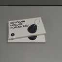 2 x Waterproof AirTag Keychain Holder - 4 Pack Airtag Lock Case with Wire Cable Compatible with Apple AirTags, Ultra Durable Anti-Lost Protective Case with Keyring for Luggage, Backpack (Black)