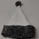 18 Inch Christmas hats for adults christmas headwear Fluffy Santa Hat for Women Men Xmas Holiday New Year Party (White)